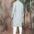 Grey rayon sequins kurta pajama for mens