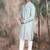 Grey rayon sequins kurta pajama for mens
