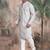 Mauve rayon sequins kurta pajama for mens