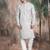 Mauve rayon sequins kurta pajama for mens