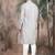 Mauve rayon sequins kurta pajama for mens