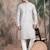 Mauve rayon sequins kurta pajama for mens