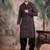 Brown cotton sequins kurta pajama for mens
