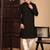 Black cotton chikankari kurta pajama for mens