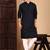 Deep blue cotton chikankari kurta pajama for mens