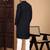 Deep blue cotton chikankari kurta pajama for mens