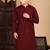 Maroon cotton chikankari kurta pajama for mens