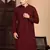 Maroon cotton chikankari kurta pajama for mens