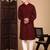 Maroon cotton chikankari kurta pajama for mens