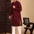 Maroon cotton chikankari kurta pajama for mens