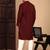 Maroon cotton chikankari kurta pajama for mens