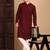 Maroon cotton chikankari kurta pajama for mens