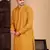Mustard cotton chikankari kurta pajama for mens