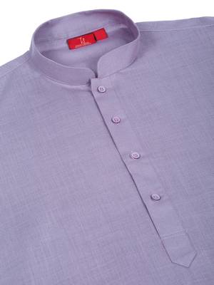cotton blend solid knee length mauve kurta 5