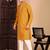 Mustard cotton chikankari kurta pajama for mens