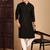 Black rayon sequins kurta pajama for mens