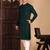 Deep green rayon sequins kurta pajama for mens