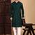 Deep green rayon sequins kurta pajama for mens
