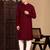 red rayon sequins kurta pajama for mens