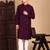 Purple rayon sequins kurta pajama for mens