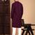 Purple rayon sequins kurta pajama for mens