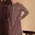 Brown cotton sequins kurta pajama for mens