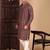 Brown cotton sequins kurta pajama for mens