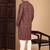 Brown cotton sequins kurta pajama for mens