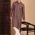 Brown cotton sequins kurta pajama for mens