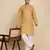 Floral printed cotton blend beige kurta