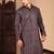Rust cotton sequins kurta pajama for mens