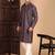 Rust cotton sequins kurta pajama for mens
