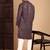 Rust cotton sequins kurta pajama for mens