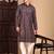 Rust cotton sequins kurta pajama for mens