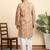 cotton blend geometric printed orange kurta