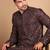 maroon cotton sequins kurta pajama for mens