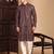 maroon cotton sequins kurta pajama for mens