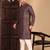 maroon cotton sequins kurta pajama for mens