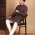maroon cotton sequins kurta pajama for mens
