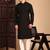 Black rayon chikanakri kurta pajama for mens