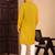 Mustard rayon chikanakri kurta pajama for mens