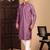 Mauve rayon chikanakri kurta pajama for mens