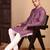 Mauve rayon chikanakri kurta pajama for mens