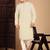 Off white rayon chikanakri kurta pajama for mens