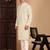 Off white rayon chikanakri kurta pajama for mens