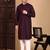Wine rayon chikanakri kurta pajama for mens