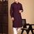Wine rayon chikanakri kurta pajama for mens