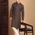 Brown cotton sequins kurta pajama for mens