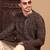 brown cotton sequins kurta pajama for mens