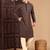 brown cotton sequins kurta pajama for mens
